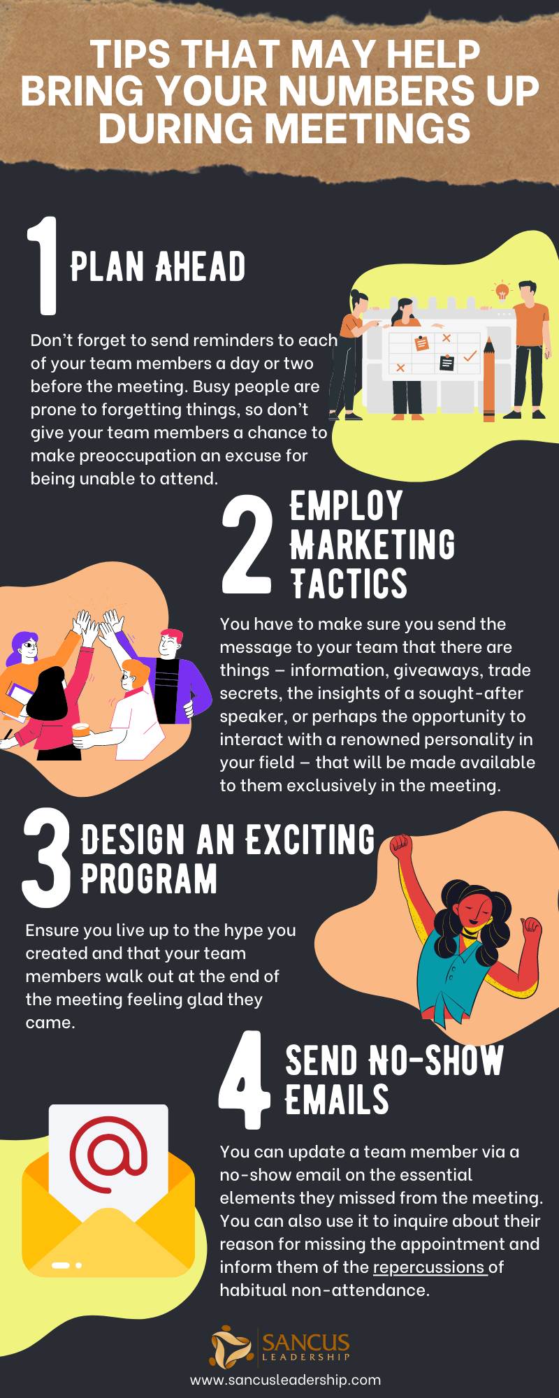 Tips that may help bring your numbers up during meeting