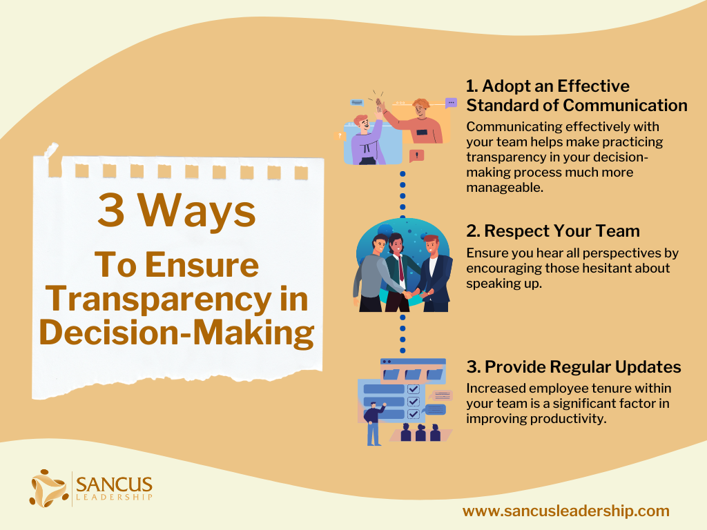 3 Ways To Ensure Transparency in Decision-Making